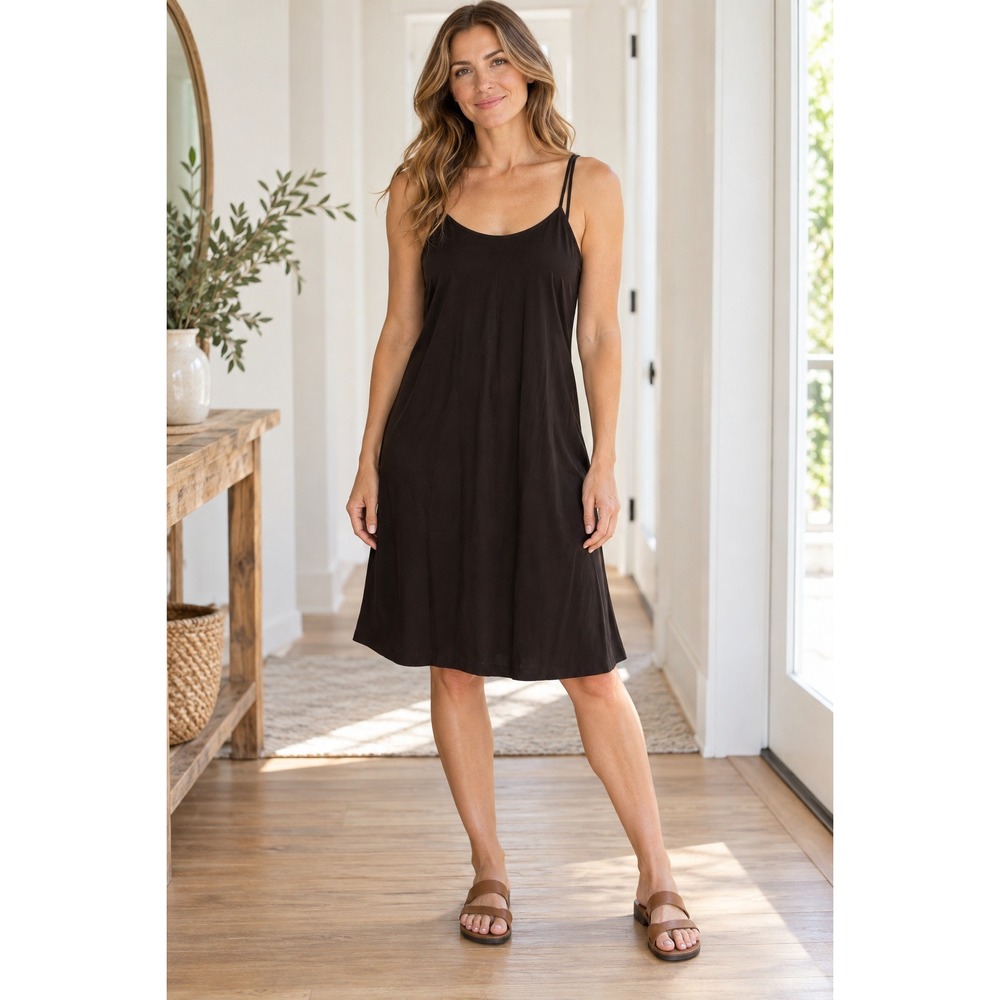 Nanette‎ Lepore Brown Spaghetti Strap A-Line Knee Length Slip Dress Women 10